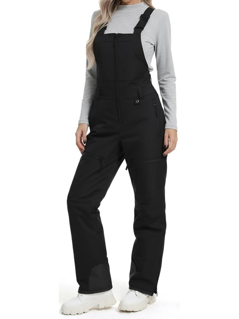 Women's Snow Ski Bibs with Adjustable Straps | Warm Winter Overalls for Outdoor